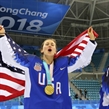 GANGNEUNG, SOUTH KOREA - FEBRUARY 22: USA's Haley Skarupa #11 celebrates with her gold medal following a 3-2 shoot-out win against Canada in the gold medal game at the PyeongChang 2018 Olympic Winter Games. (Photo by Andre Ringuette/HHOF-IIHF Images)


